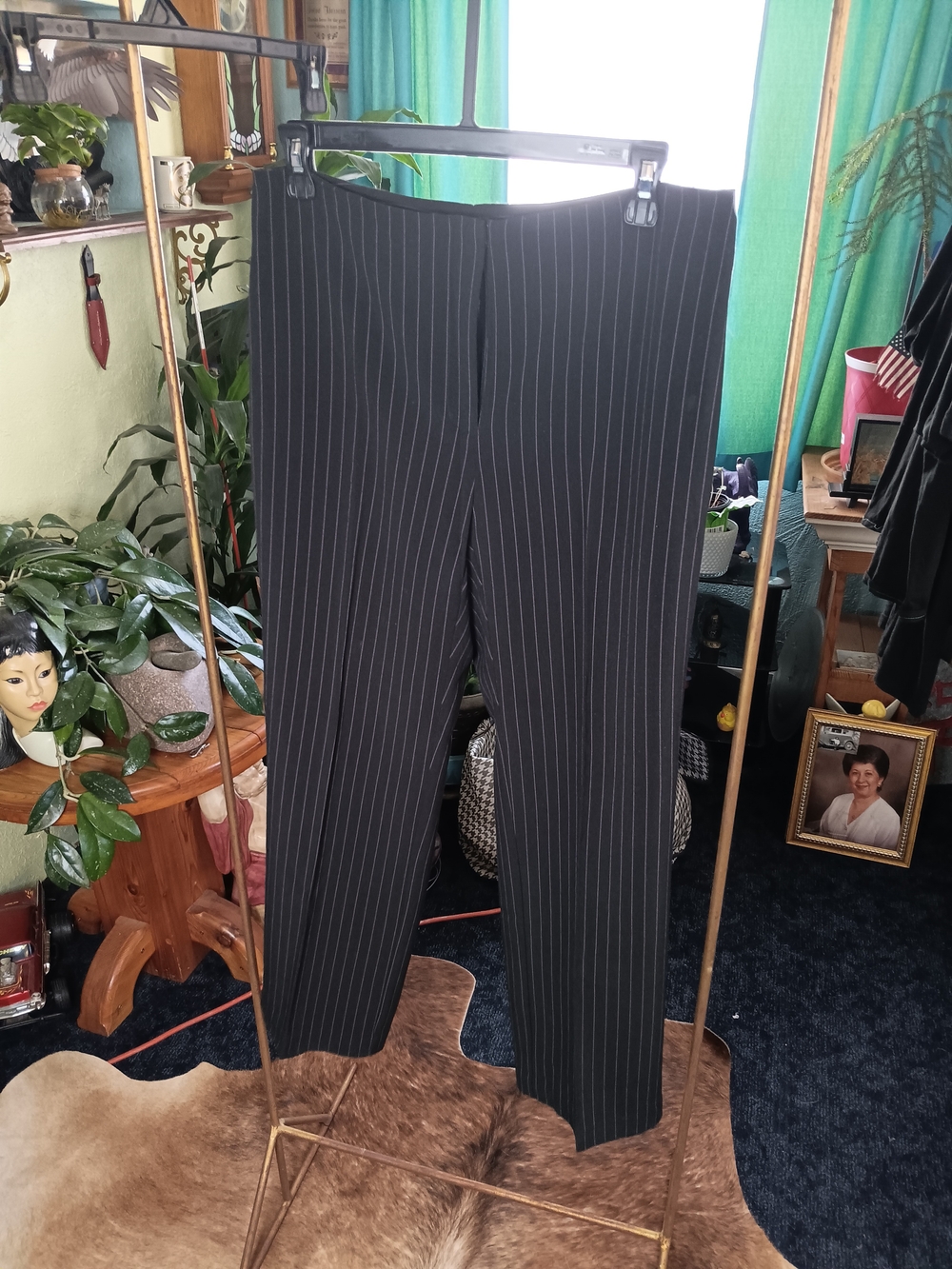 AGB Black Pinstripe Dress Pants